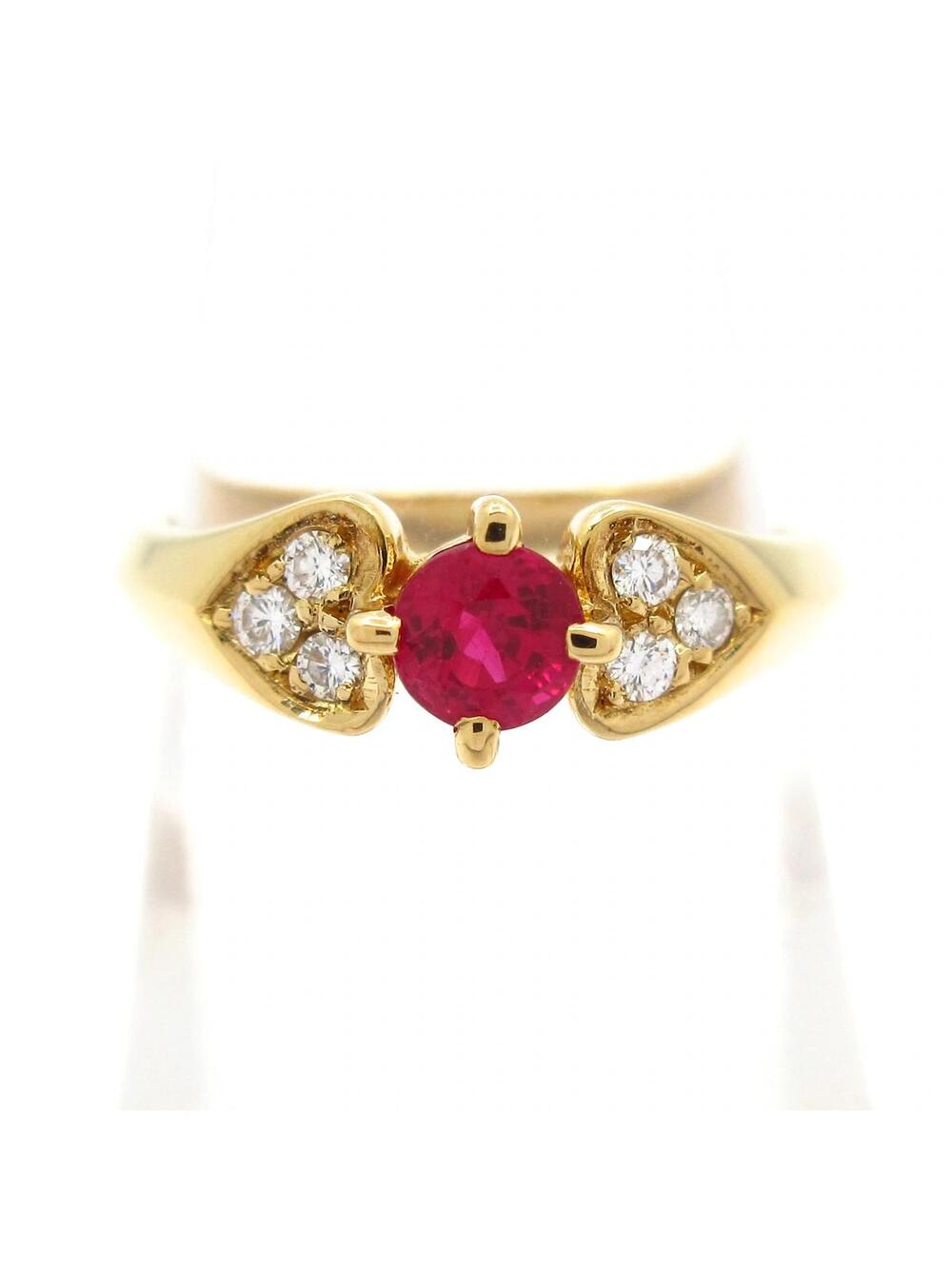 Mikimoto 18K Yellow Gold Diamond Ruby #372617M13B